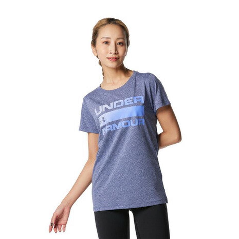 アンダーアーマー(UNDER ARMOUR)(レディース)テック ショートスリーブ ヘザー Tシャツ ワードマーク 1378307 468