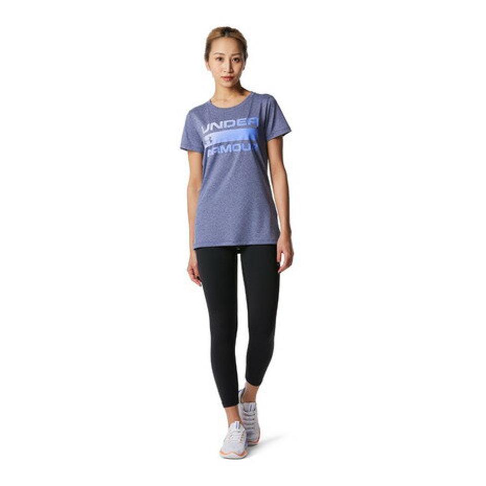 アンダーアーマー(UNDER ARMOUR)(レディース)テック ショートスリーブ ヘザー Tシャツ ワードマーク 1378307 468