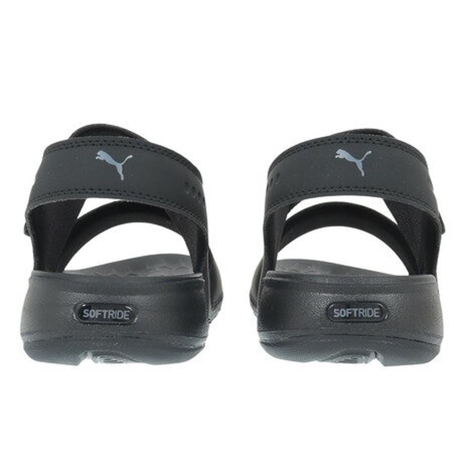 プーマ（PUMA）（メンズ）スポーツサンダル ソフトライド ピュア サンダル ブラック 38908301 ストラップ クッション性 楽ふわっ レジャー プール ビーチ