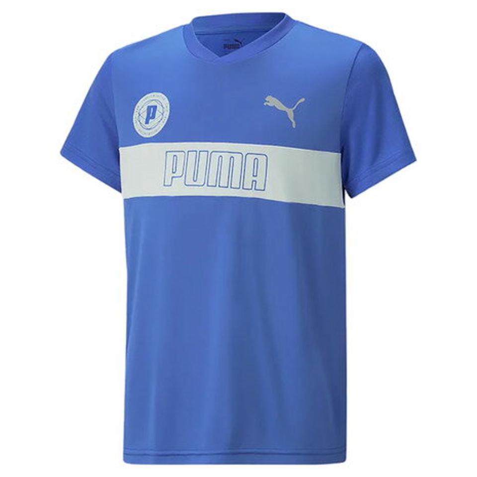 プーマ(PUMA)(キッズ)ボーイズ ACTIVE SPORTS ポリ グラフィック 半袖 Tシャツ 675822 92 BLU