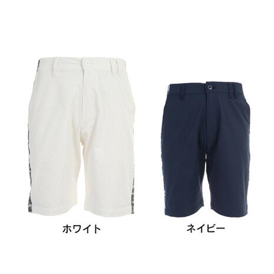 トランスコンチネンツ(TRANS CONTINENTS)(メンズ)ゴルフウェア ストレッチ 脇カモ柄リブ裏点接触 ショートパンツ ハーフパンツ 22STRZ10
