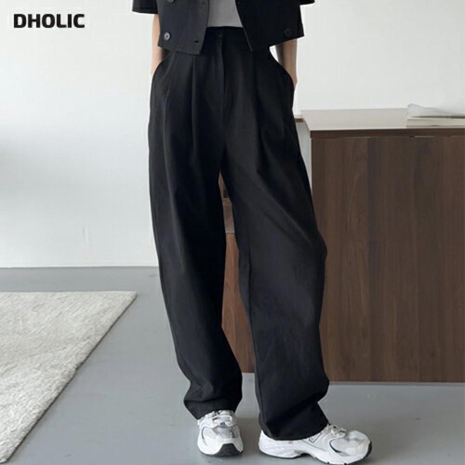 リネン混タックスラックス・p005545 レディース 【pt】 韓国ファッション ボトムス パンツ スラックス ロング丈 ハイウエスト タック ワイド ストレート ゆったり リネン混 無地 オフィスカジュアル モード シンプル 春 夏 カジュアル MKT