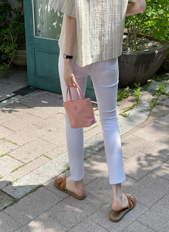 スリットへムスキニーパンツ・t00812 レディース 【pt】 韓国ファッション ボトムス パンツ クロップド 9分丈 スキニー ハイウエスト スリットヘム スリムフィット タイト 細身 コットン 無地 シンプル デイリー 春 夏 カジュアル