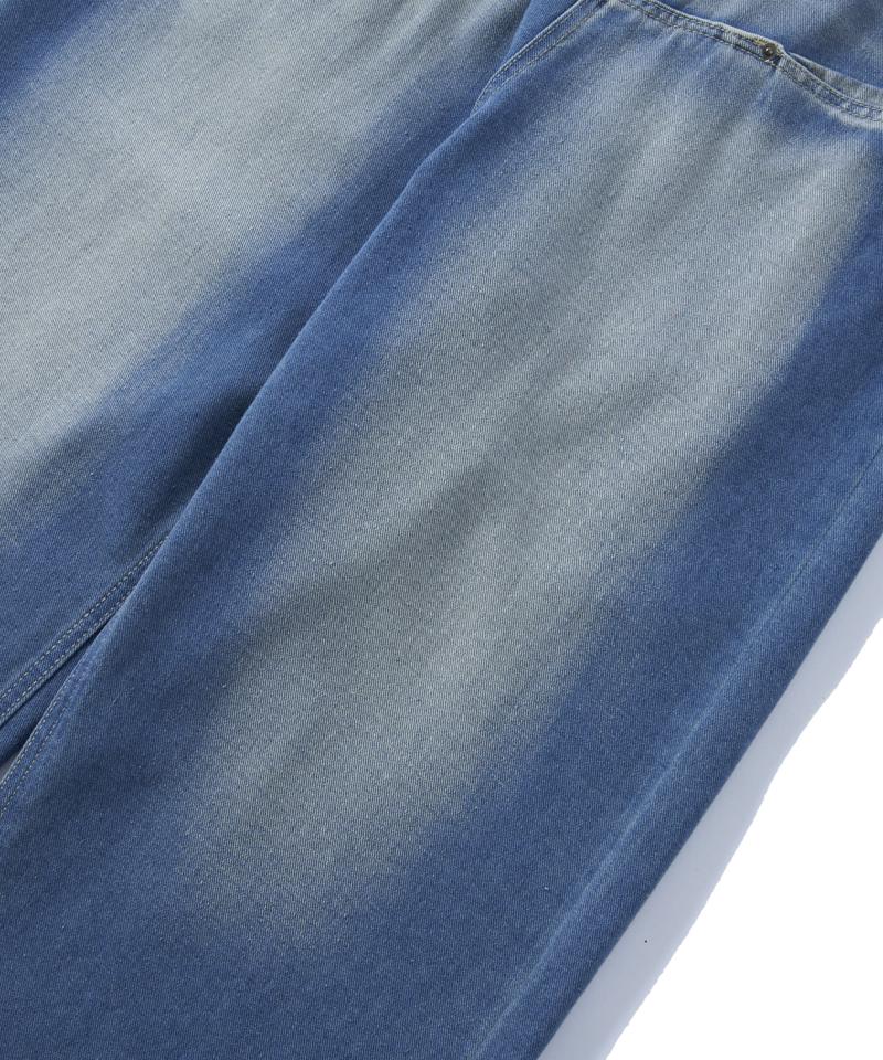 【UNISEX/サイズ展開あり】スラッシュポケットブラストワイドデニム