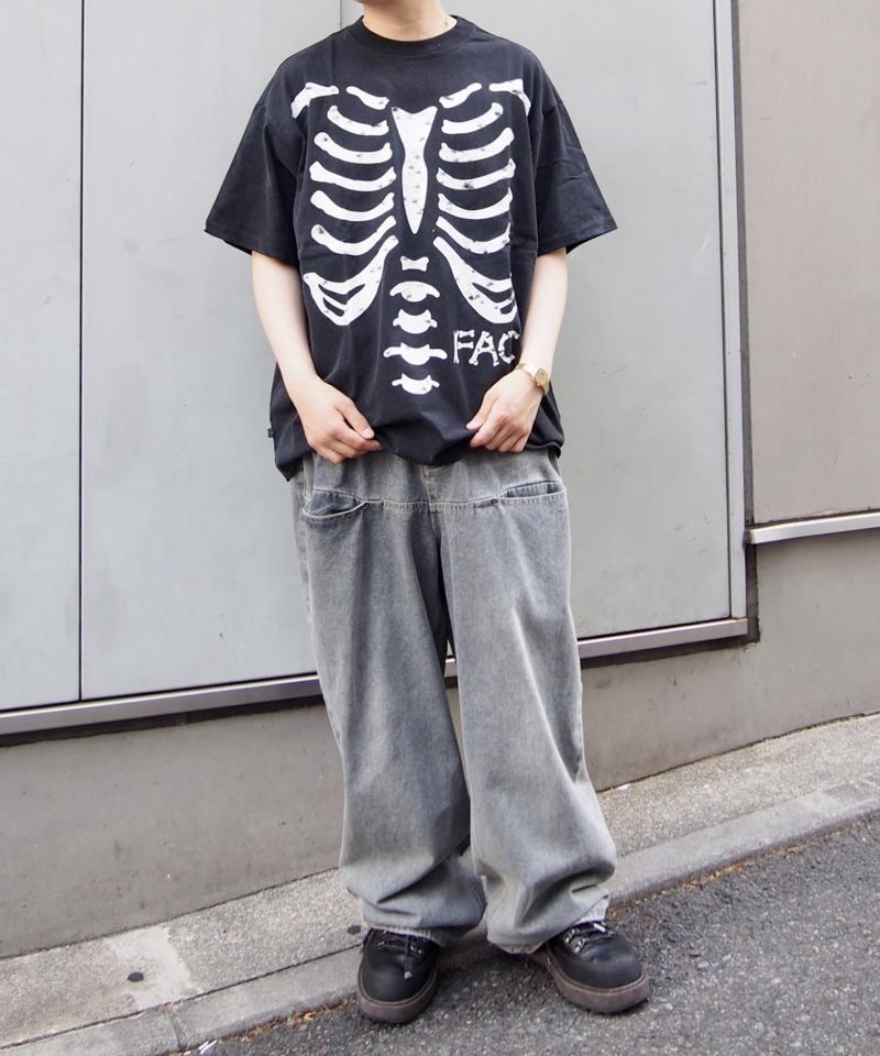 【UNISEX/サイズ展開あり】スラッシュポケットブラストワイドデニム