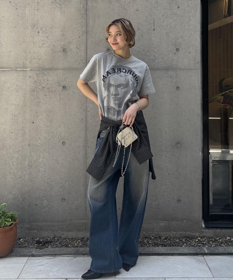 【UNISEX/サイズ展開あり】スラッシュポケットブラストワイドデニム