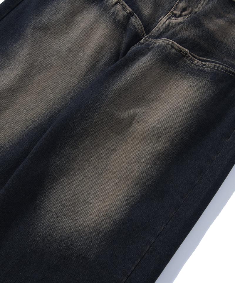 【UNISEX/サイズ展開あり】スラッシュポケットブラストワイドデニム
