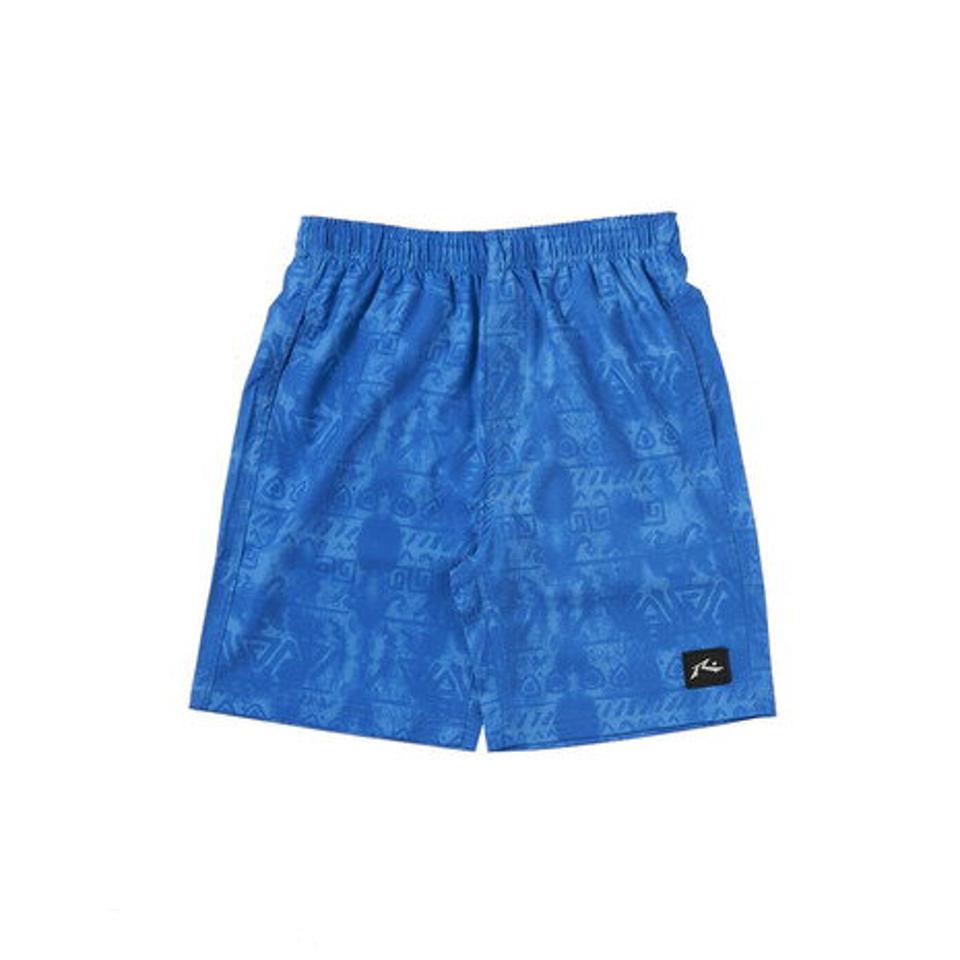 ラスティ（RUSTY）（キッズ）水着 ハーフパンツ 子供 ジュニア トランクス プリント ハイブリッドショーツ 962408-BLU