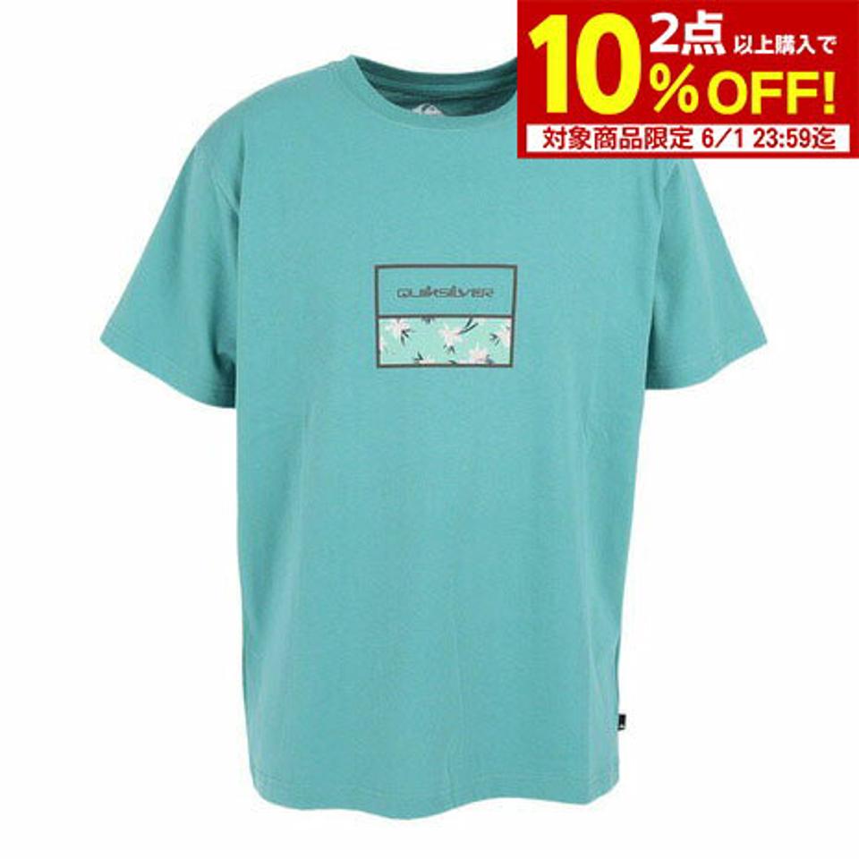 【3/10 24h限定 エントリー&対象3店舗以上買い回りで最大P10倍!】クイックシルバー(Quiksilver)(メンズ)半袖Tシャツ メンズ BS ボックスロゴ サーフ 23SPQST231604YBLU