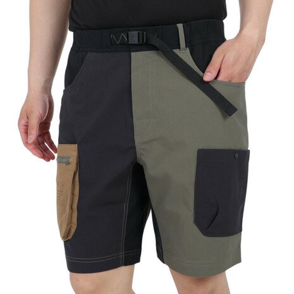 ジャックウルフスキン（JackWolfskin）（メンズ）JP ラギット MF カーゴ ショートパンツ 5027952-6000 ブラック×オリーブ