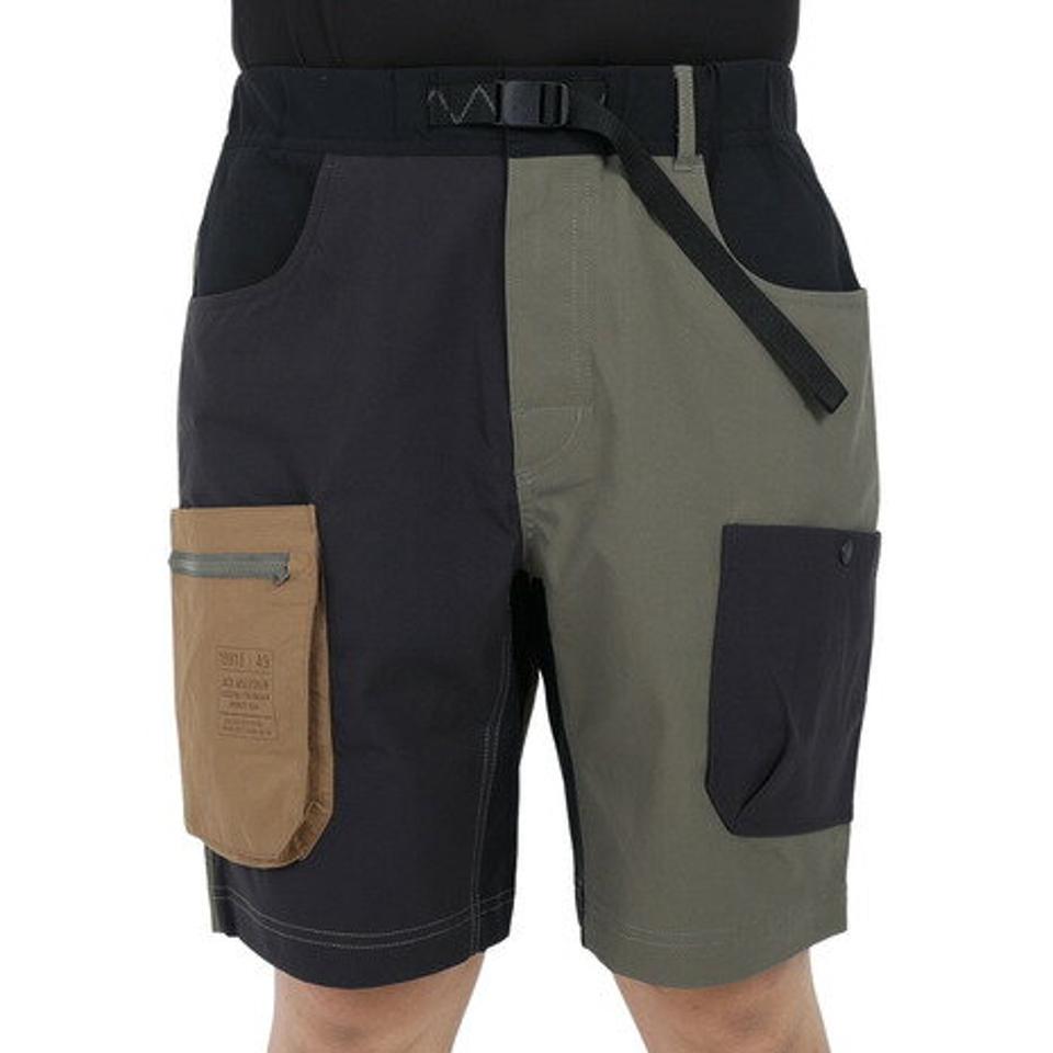 ジャックウルフスキン（JackWolfskin）（メンズ）JP ラギット MF カーゴ ショートパンツ 5027952-6000 ブラック×オリーブ