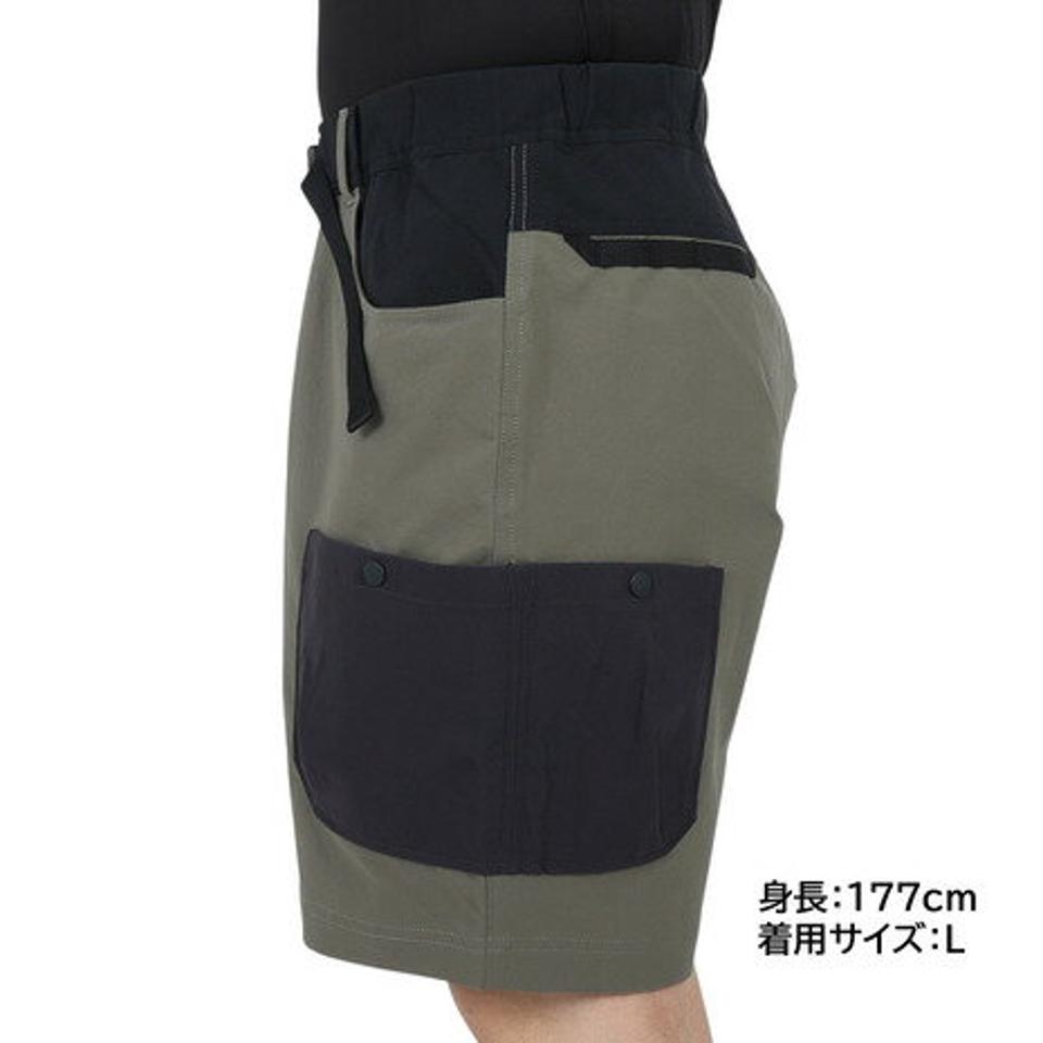 ジャックウルフスキン（JackWolfskin）（メンズ）JP ラギット MF カーゴ ショートパンツ 5027952-6000 ブラック×オリーブ