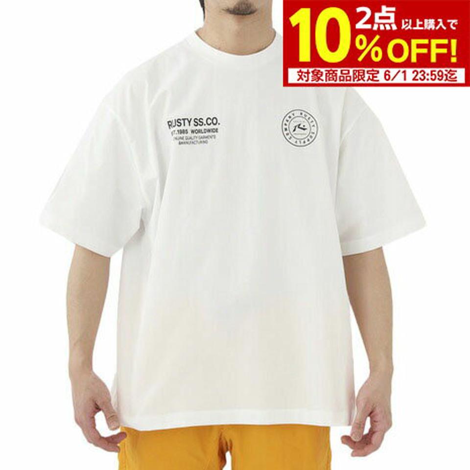 ラスティ(RUSTY)(メンズ)半袖Tシャツ メンズ PEARTEX 913500WHT