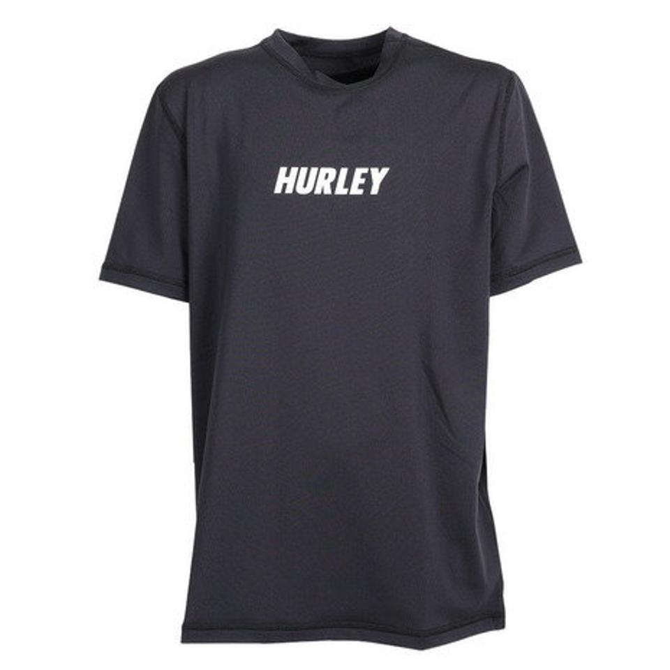 ハーレー(HURLEY)(キッズ)ラッシュガード 半袖 Tシャツ 子供 男の子 UVカット 日焼け対策 UPF50+ FASTLANE SURF SHIRT 22 CJ6759-010 135 145 155