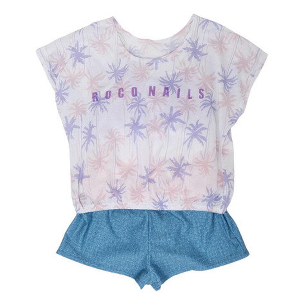 コンバース(CONVERSE)(キッズ)水着 子供 ロンパース Tシャツ付き 2点セット ROCONAILS 363351-23PNK