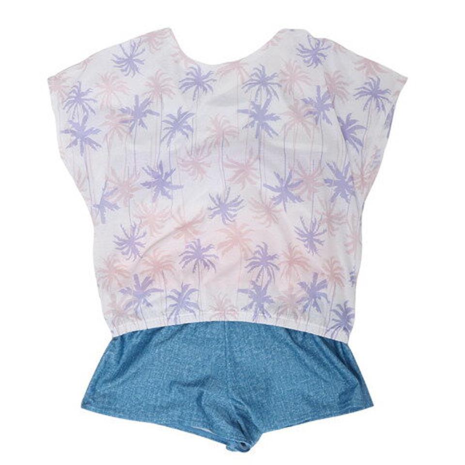 コンバース(CONVERSE)(キッズ)水着 子供 ロンパース Tシャツ付き 2点セット ROCONAILS 363351-23PNK