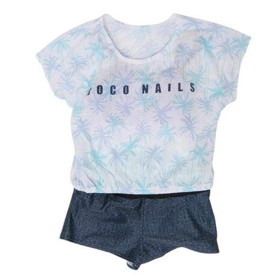 コンバース(CONVERSE)(キッズ)水着 子供 ロンパース Tシャツ付き 2点セット ROCONAILS 363351-23GRN