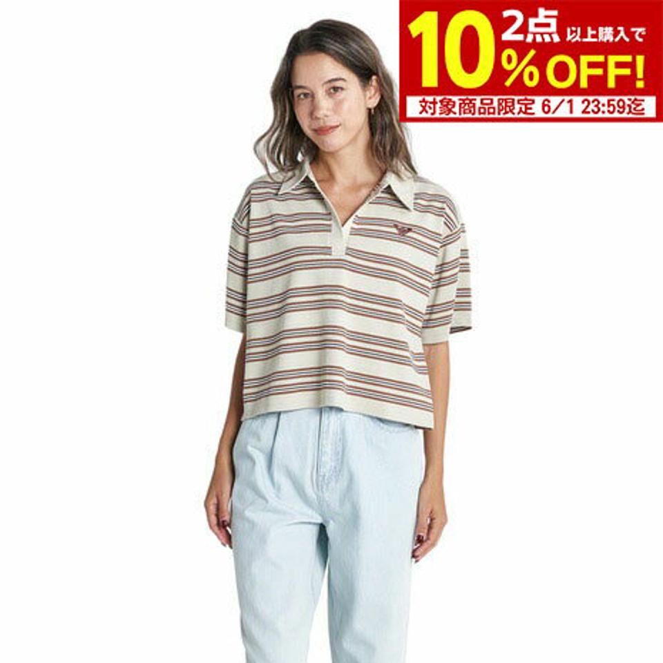 ロキシー(ROXY)(レディース)半袖ポロシャツ レディース SUNNY DAY POLO クロップド トップ RDK232032 GBO