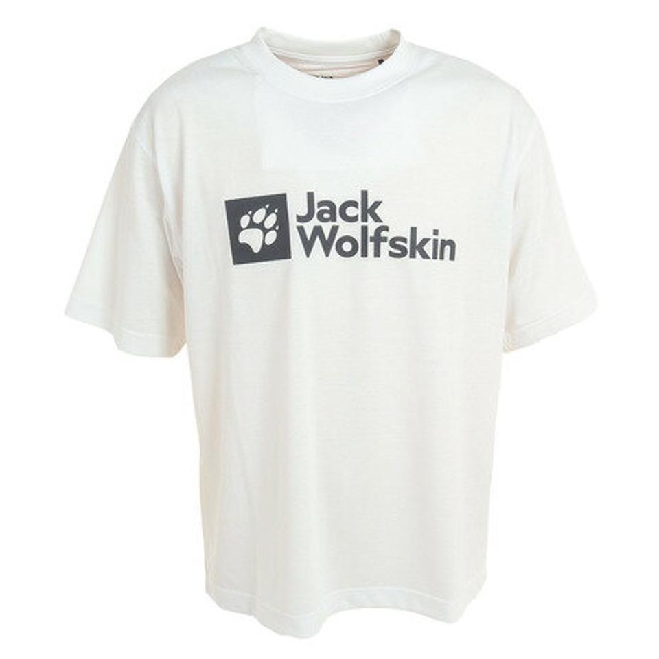 ジャックウルフスキン(JackWolfskin)(メンズ)半袖Tシャツ JP スタンダード ロゴTシャツ 5031191-5018 ホワイト