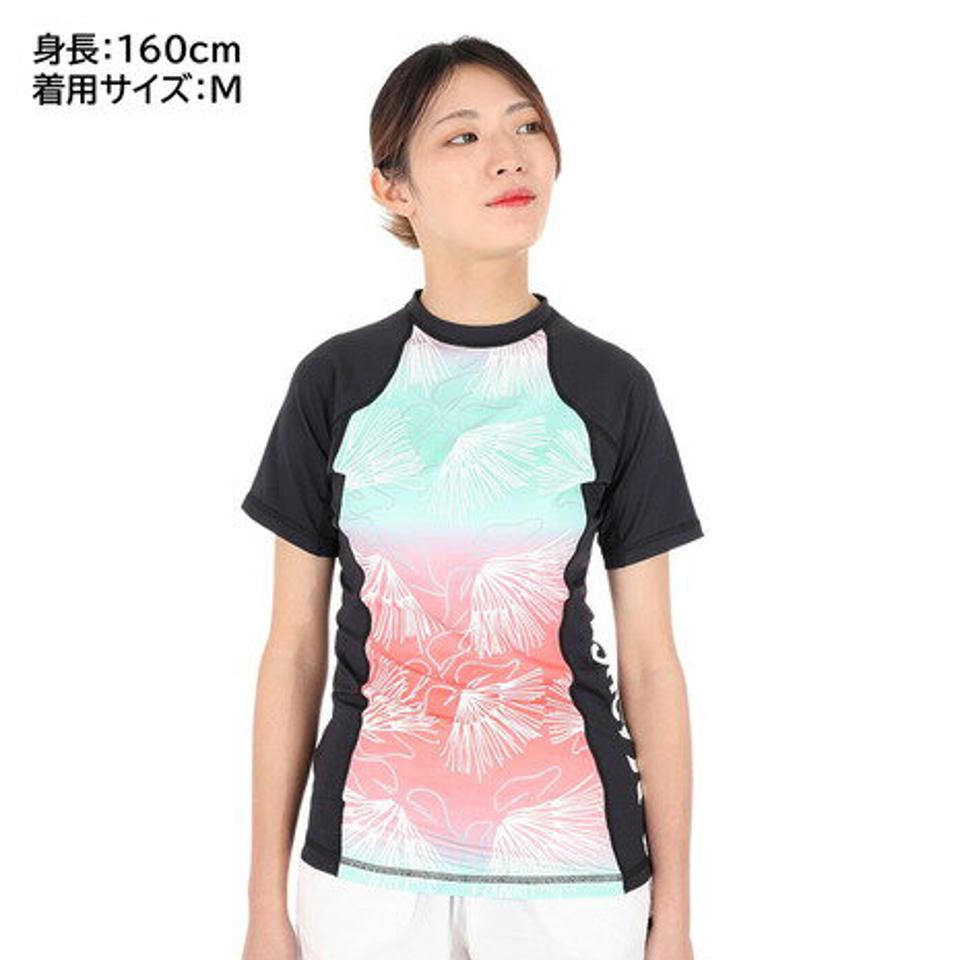 ハーレー(HURLEY)(レディース)ラッシュガード 半袖 Tシャツ レディース ONE&ONLY SIG 22 CT3647 UVカット 紫外線対策 UPF50+