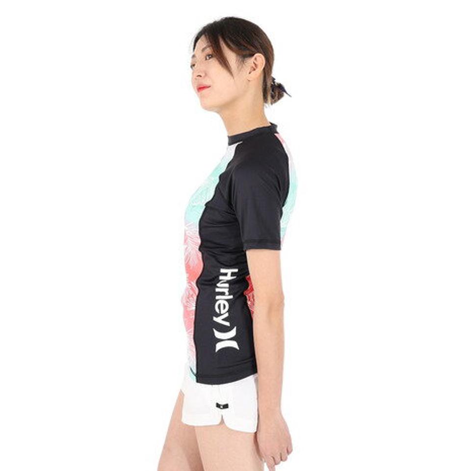 ハーレー(HURLEY)(レディース)ラッシュガード 半袖 Tシャツ レディース ONE&ONLY SIG 22 CT3647 UVカット 紫外線対策 UPF50+