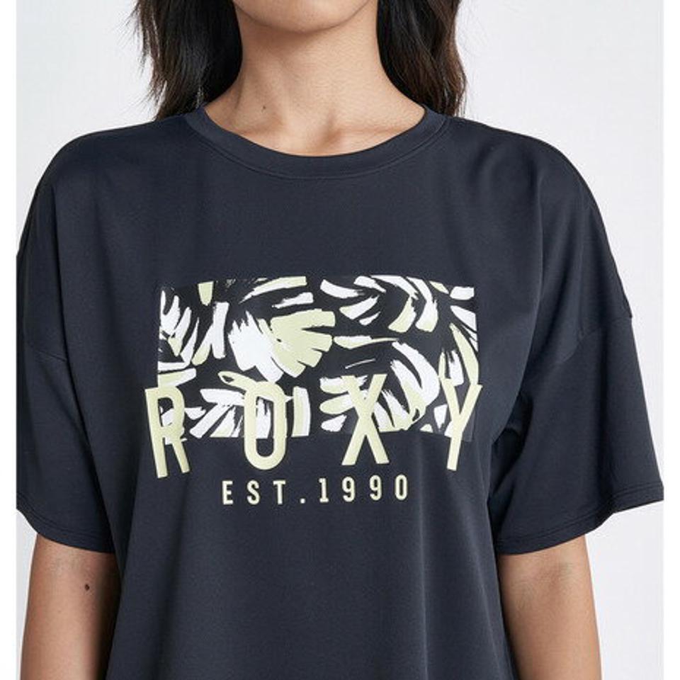 ロキシー(ROXY)(レディース)Tシャツ レディース 水陸両用 速乾 UVカット CALM DOWN TEE 23SURST232520BLK