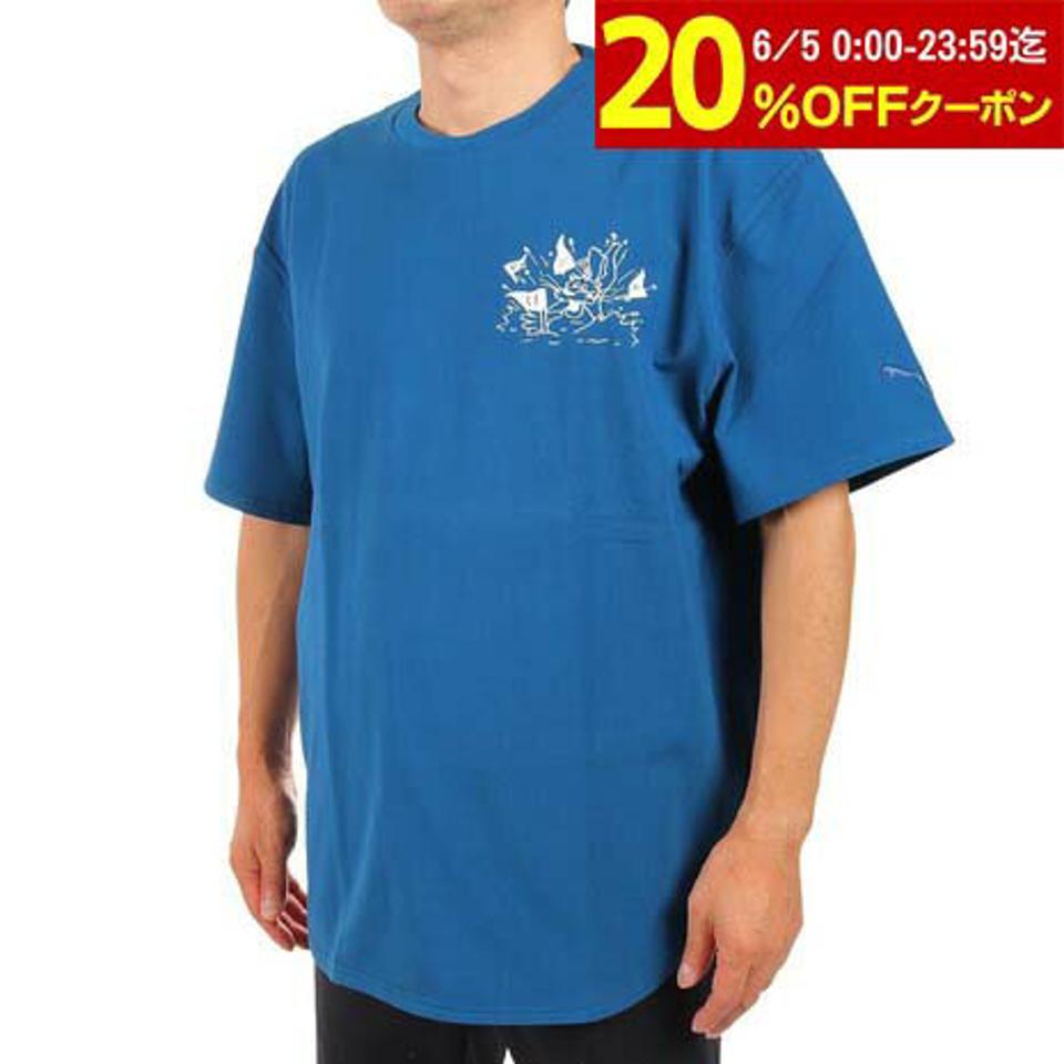 【6/5 24h限定 エントリー&対象4店舗買い回りで最大P10倍!】プーマ(PUMA)(メンズ)SUPER PUMA フラッグTシャツ 671098 45 DBLU