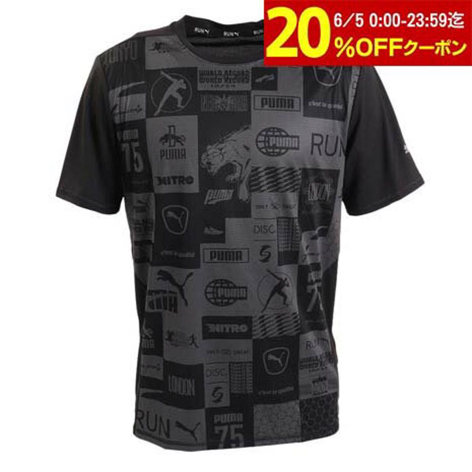 プーマ(PUMA)(メンズ)半袖Tシャツ メンズ ランニング RUN FAVORITE AOP 523682 01 BLK
