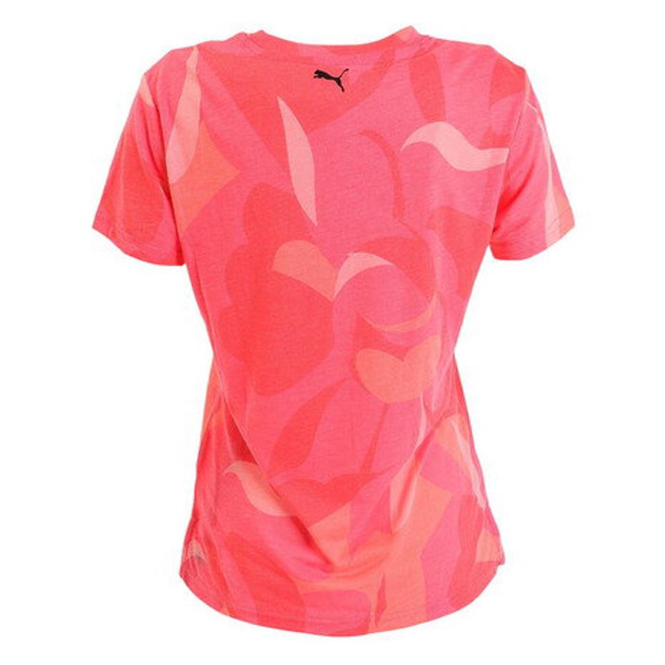 プーマ(PUMA)(レディース)半袖Tシャツ レディース ヨガ スタジオ AOP 523534 63 SPNK