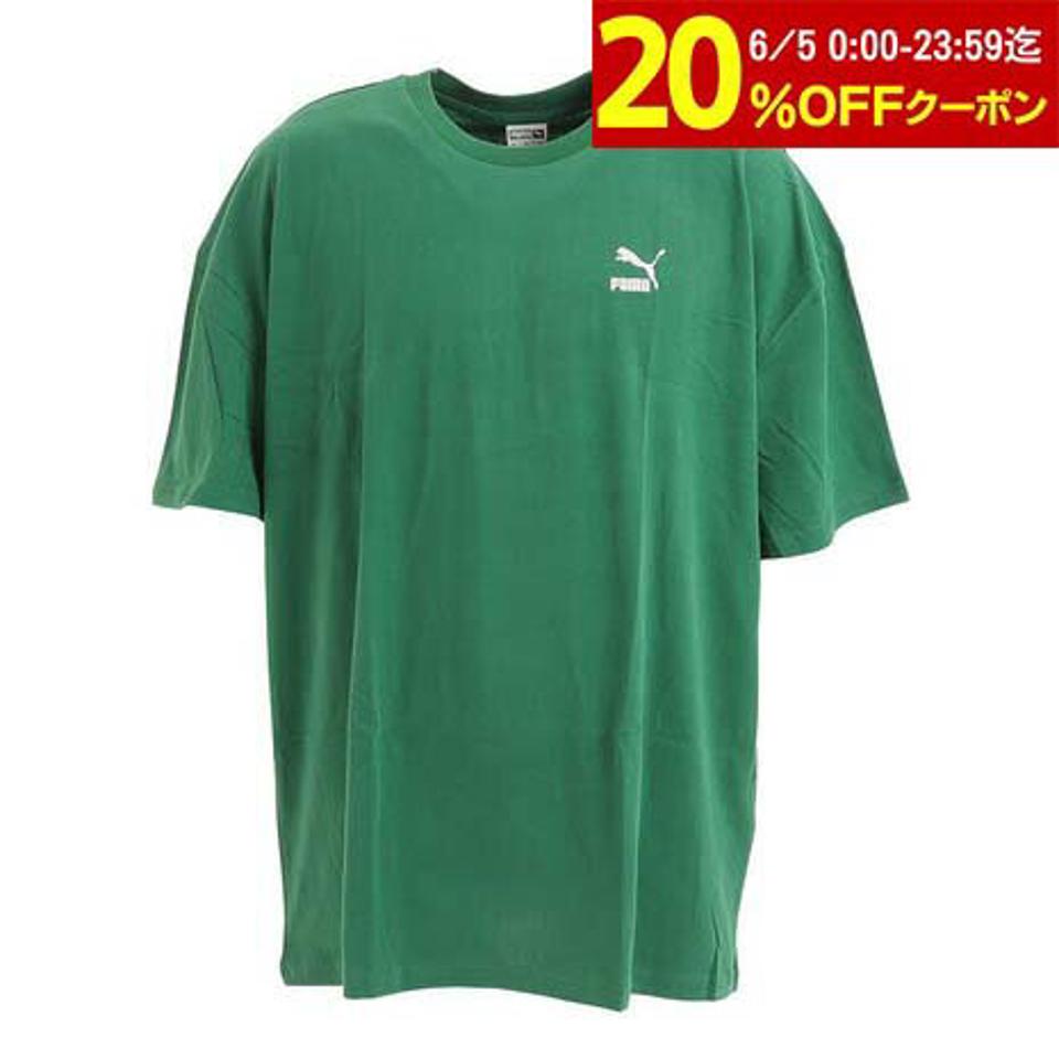 プーマ(PUMA)(メンズ、レディース)CLASSICS オーバーサイズ 半袖Tシャツ 538070 37 GRN