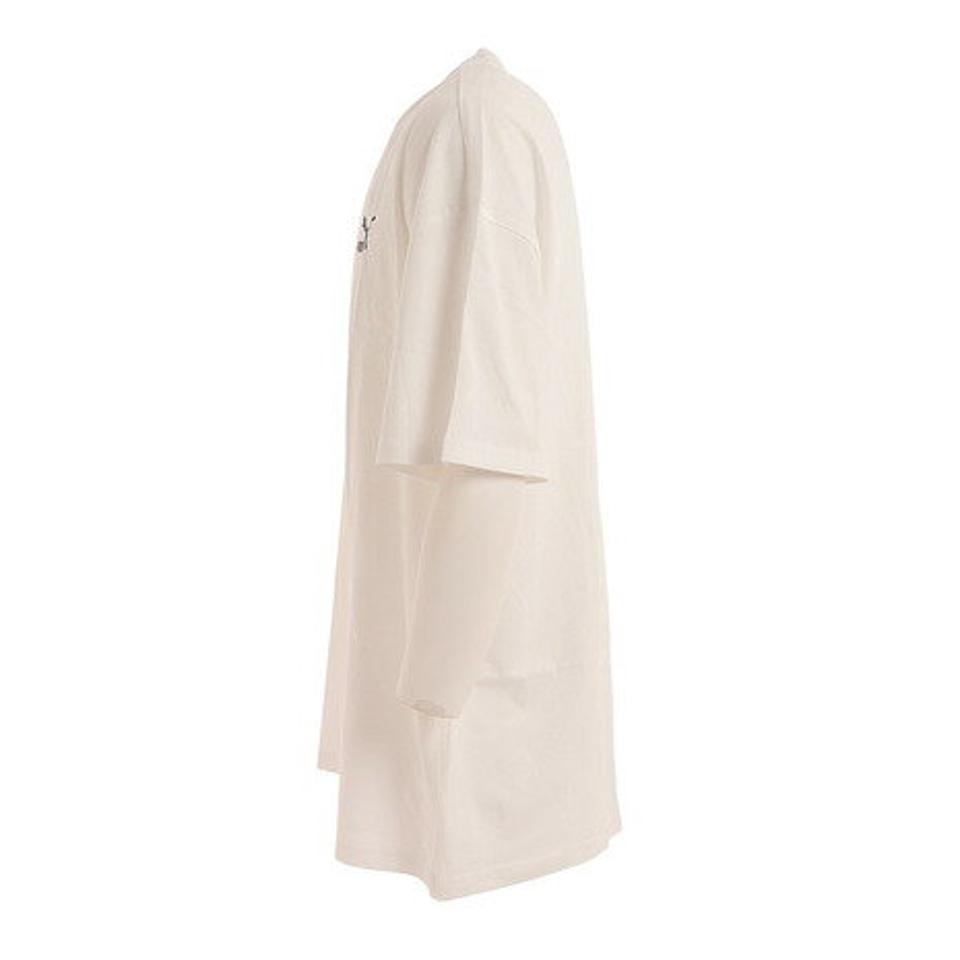 プーマ(PUMA)(メンズ、レディース)CLASSICS オーバーサイズ 半袖Tシャツ 538070 02 WHT