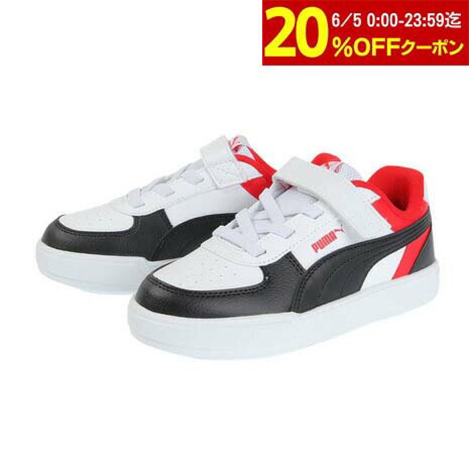 【20%OFFクーポン対象！6/5まで】プーマ（PUMA）（キッズ）ジュニア スニーカー CAVEN ブロック ALTERNATIVE クロージャー AC+PS ホワイト 39147001 カジュアル スポーツシューズ 面ファスナー