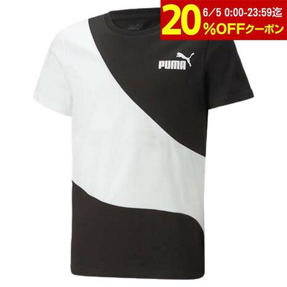 【2/25 24h限定 エントリー&対象4店舗買い回りで最大P10倍!】プーマ(PUMA)(キッズ)半袖 Tシャツ キッズ ジュニア パワー キャット 675831 01 BLK