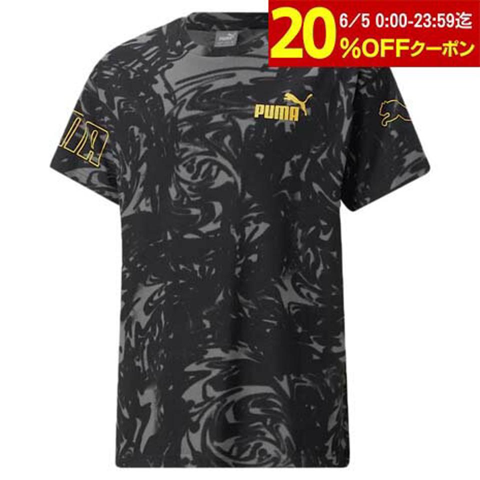 プーマ(PUMA)(キッズ)半袖 Tシャツ キッズ パワー サマー AOP 675803 01 BLK