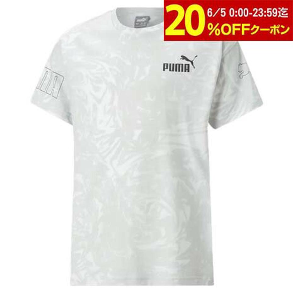 【6/5 24h限定 エントリー&対象4店舗買い回りで最大P10倍!】プーマ(PUMA)(キッズ)半袖 Tシャツ キッズ パワー サマー AOP 675803 02 WHT