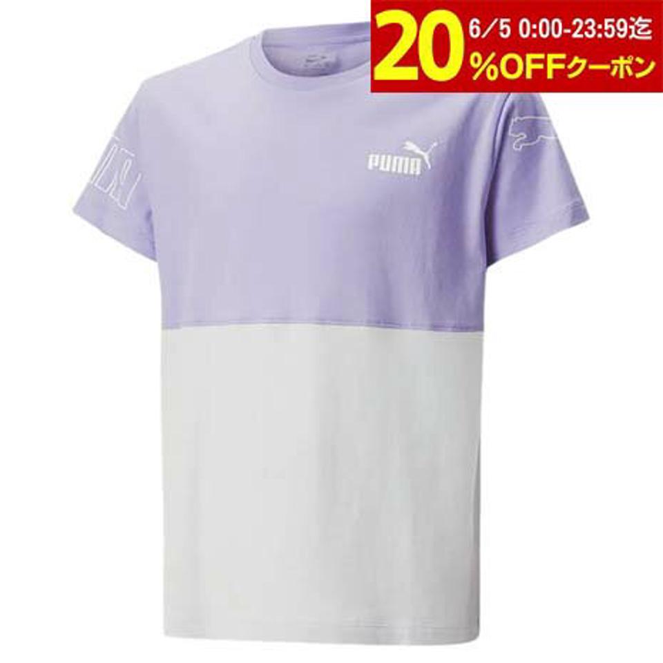 【6/5 24h限定 エントリー&対象4店舗買い回りで最大P10倍!】プーマ(PUMA)(キッズ)ガールズ PUMA POWER カラーブロック 半袖 Tシャツ 675838 25 LVD