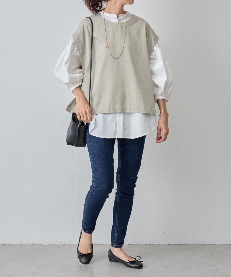 《セットアップで着れる》ショートベスト