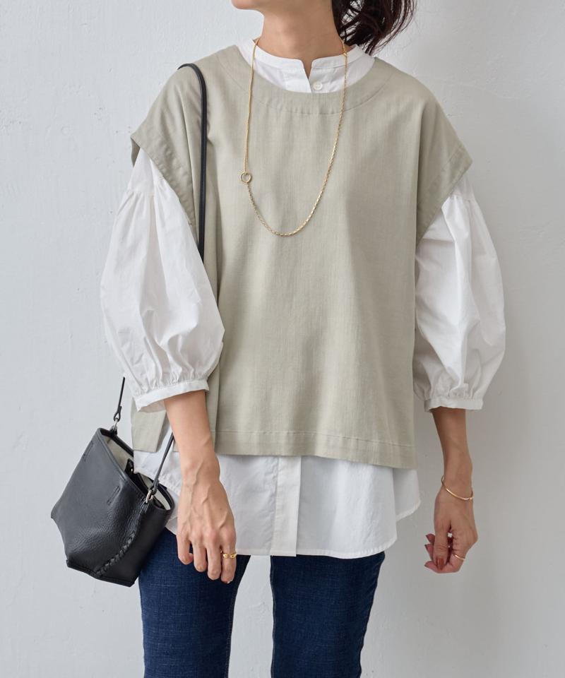 《セットアップで着れる》ショートベスト