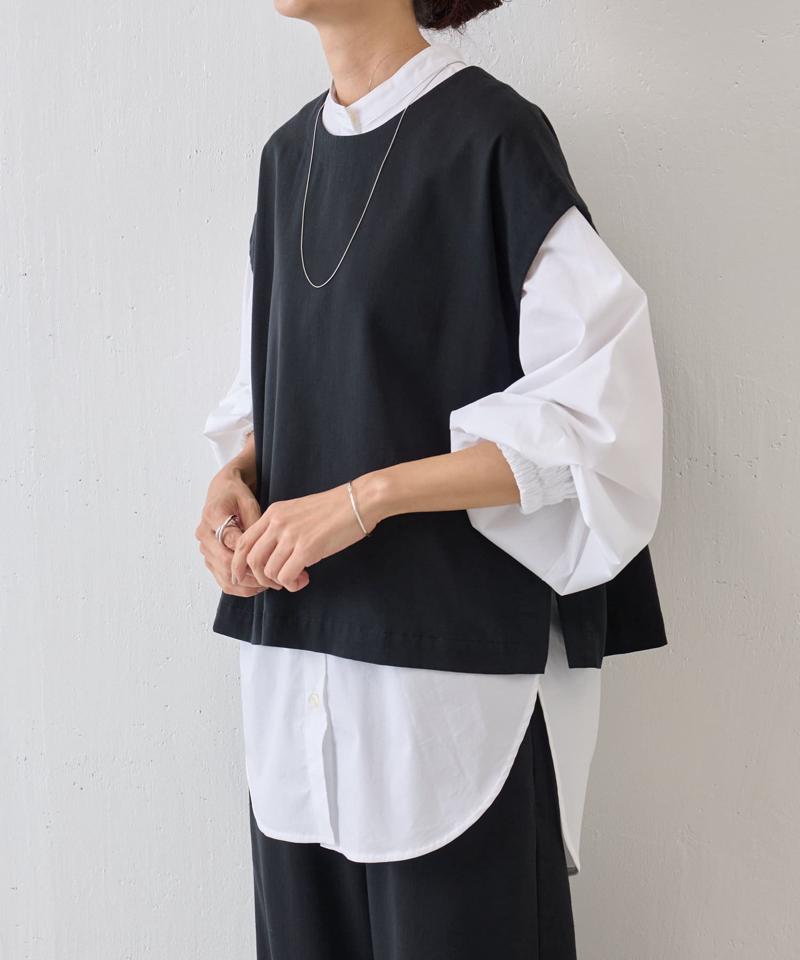 《セットアップで着れる》ショートベスト