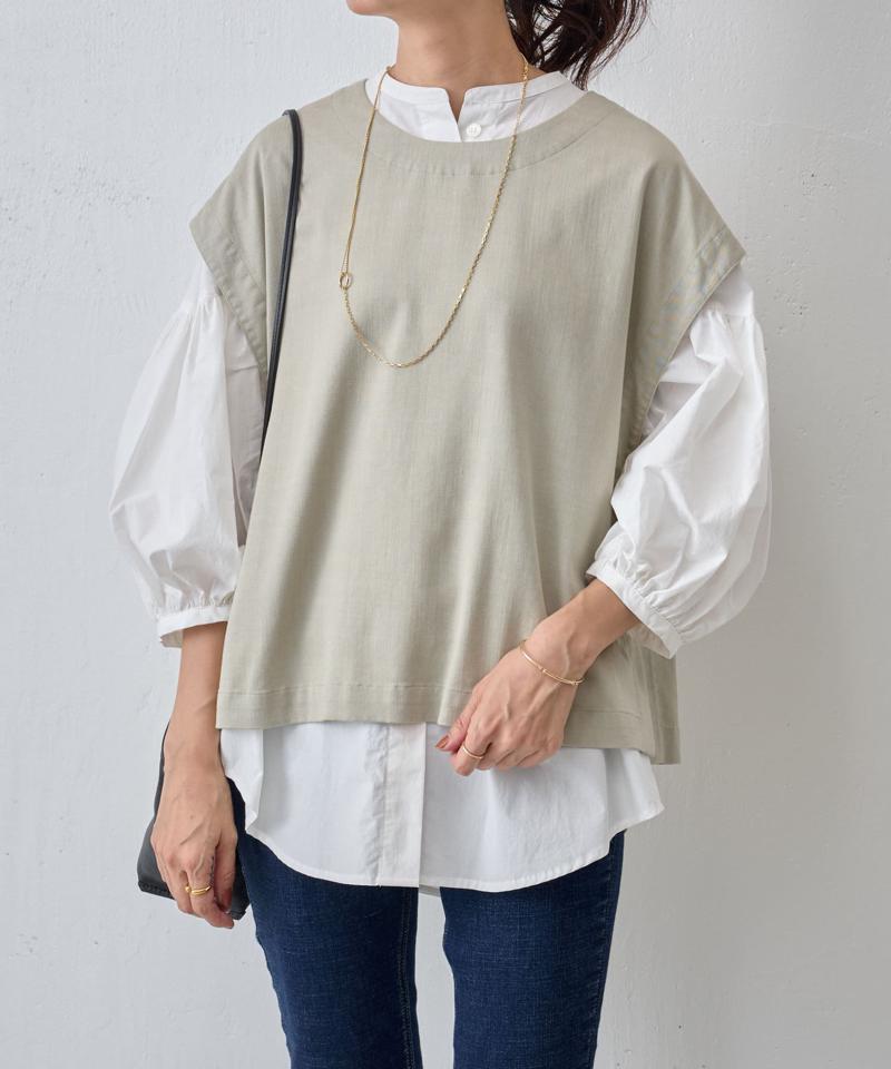 《セットアップで着れる》ショートベスト