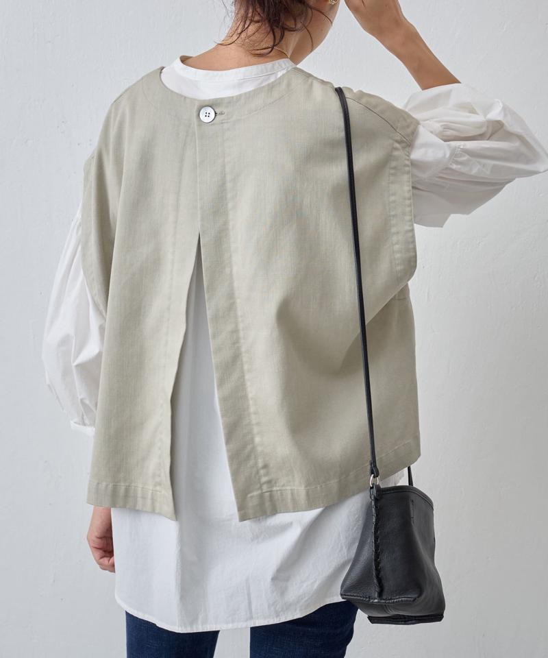 《セットアップで着れる》ショートベスト