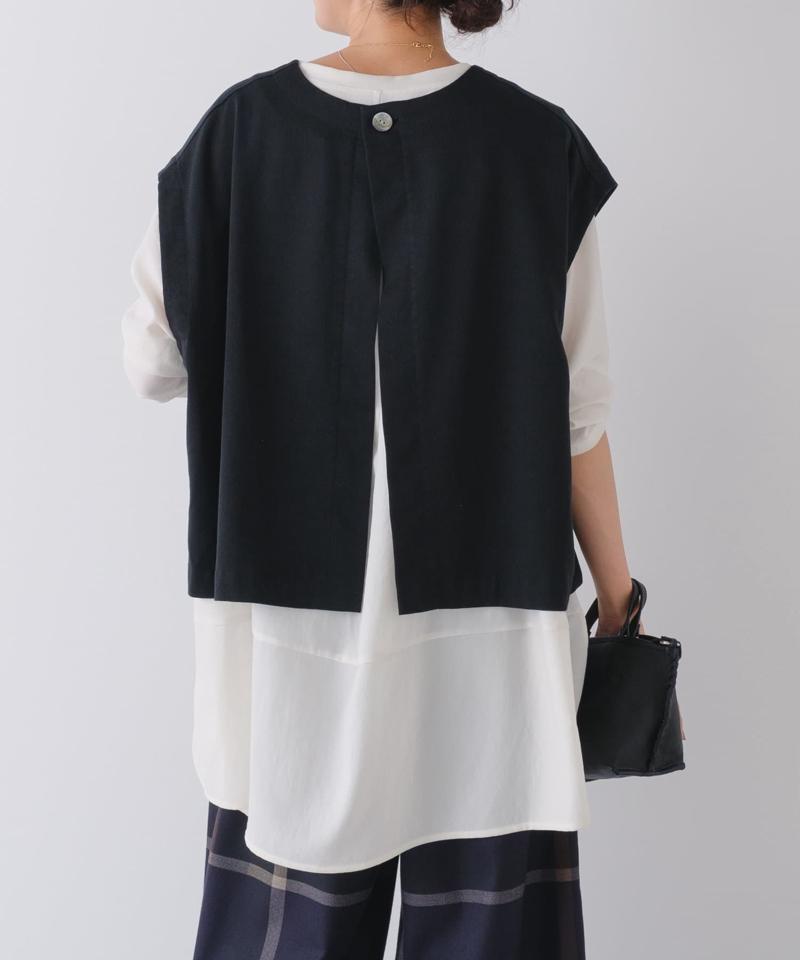 《セットアップで着れる》ショートベスト