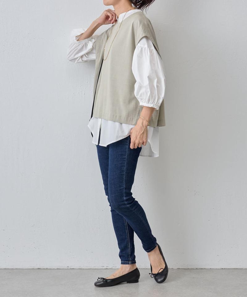 《セットアップで着れる》ショートベスト