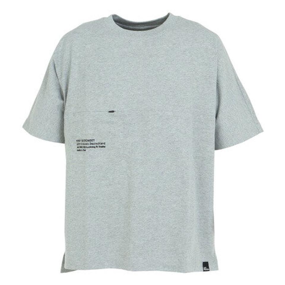 ジャックウルフスキン(JackWolfskin)(メンズ)半袖Tシャツ JP UR ENGINEER Tシャツ V2 5027752-6203 グレー