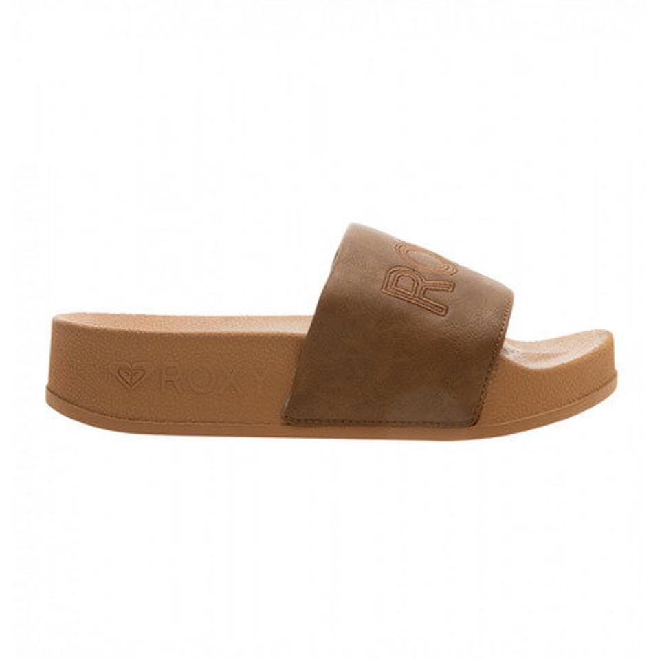 ロキシー（ROXY）（レディース）スポーツサンダル SLIPPY PLATFORM スライド ブラウン 23SPRSD231210BRN シャワサン 厚底 おしゃれ タウン レジャー