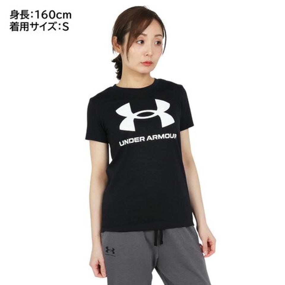 アンダーアーマー(UNDER ARMOUR)(レディース)半袖Tシャツ レディース ライブ グラフィック 1356305 BLK/WHT AT