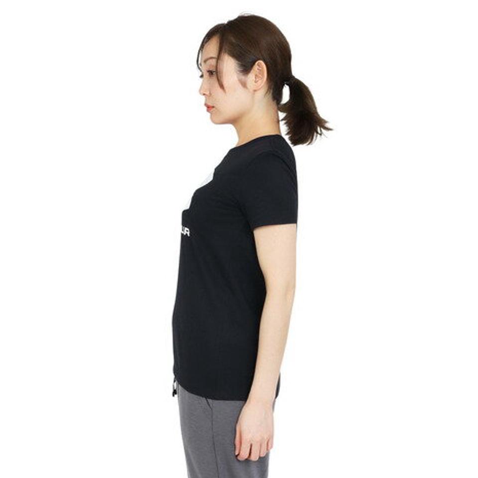 アンダーアーマー(UNDER ARMOUR)(レディース)半袖Tシャツ レディース ライブ グラフィック 1356305 BLK/WHT AT