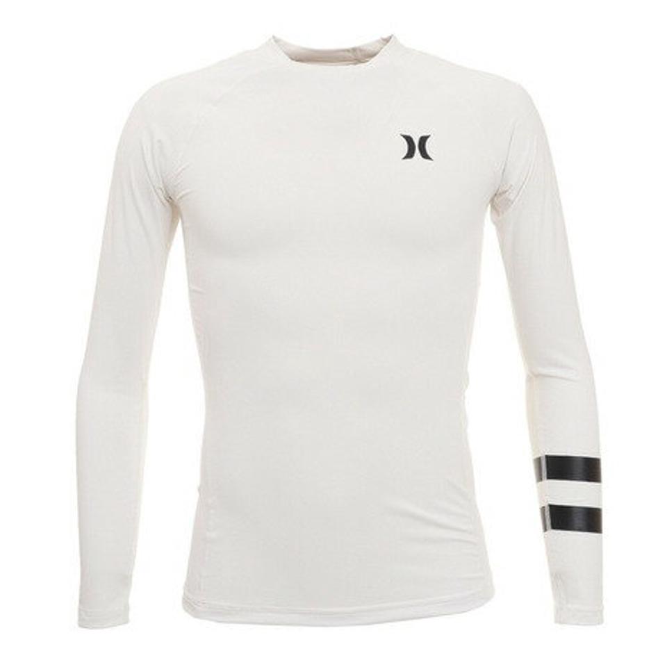 ハーレー(HURLEY)(メンズ)ラッシュガード 長袖 ロングスリーブ UVカット UPF50+ 紫外線対策 PRO LIGHT TOP 894625-100A ホワイト