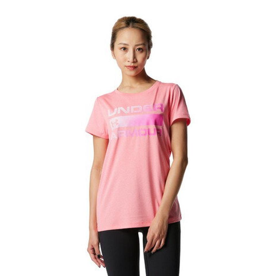 アンダーアーマー(UNDER ARMOUR)(レディース)テック ショートスリーブ ヘザー Tシャツ ワードマーク 1378307 690