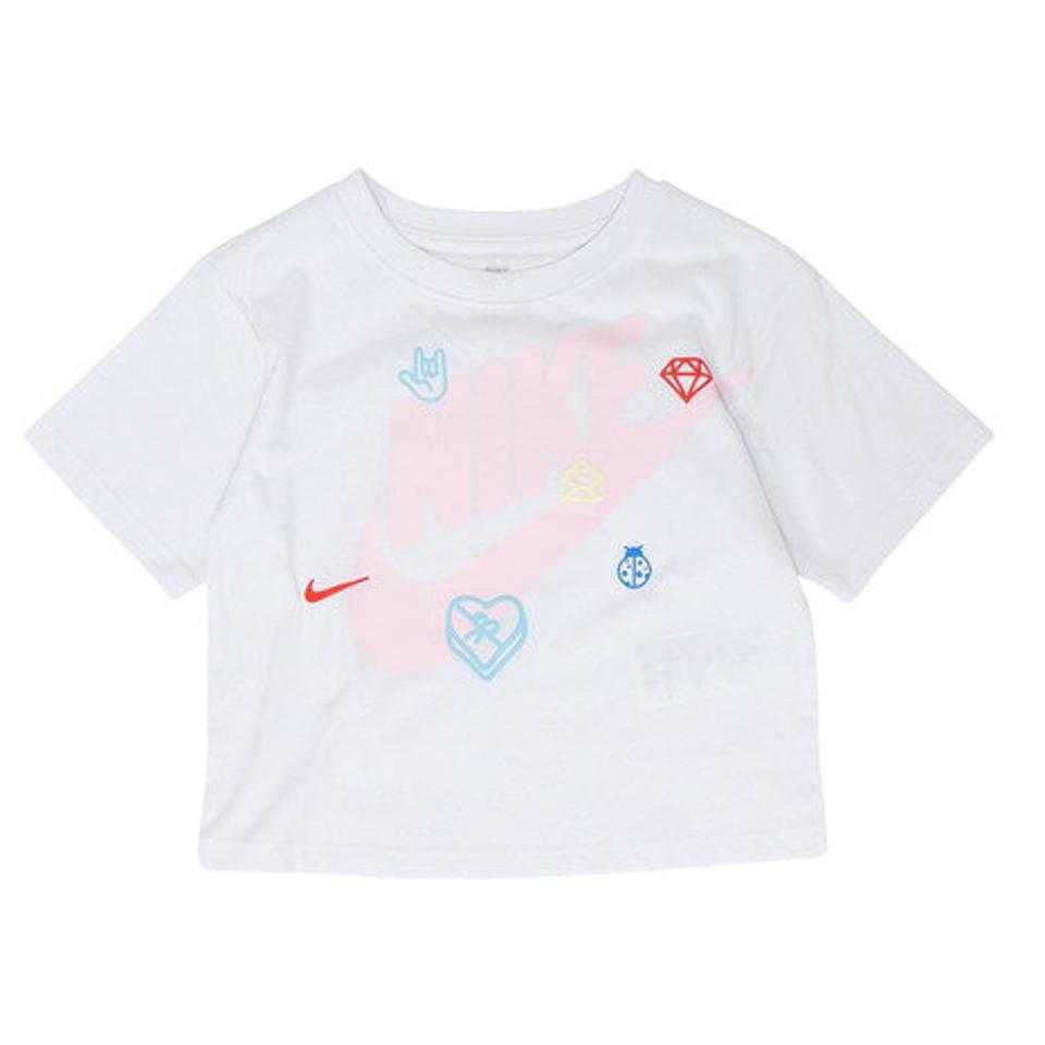 ナイキ(NIKE)(キッズ)半袖Tシャツ キッズ LOVE ICON BOXY 36K604-001 ※要サイズ確認